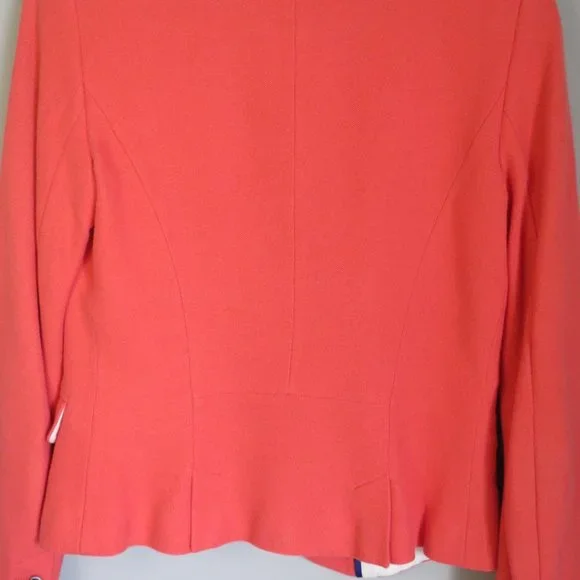 ZARA Petite Rust-Orange Size SMALL Cropped Blazer with Feature Zipper $25 πποΈ. - Picture 5 of 5